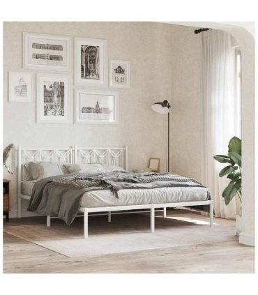 vidaXL Metal Replace Headboard White 150 cm — V0671983912