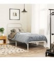 vidaXL Metal Bed Frame without Mattress with Headboard White 80x200cm — Size: 80 x 200 cm — V0671983924