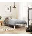 vidaXL Metal Bed Frame without Mattress with Headboard White 90x190cm — Size: 90 x 190 cm — V0671983949