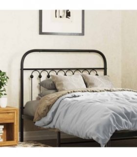 vidaXL Metal Replace Headboard Black 100 cm — V0671983986