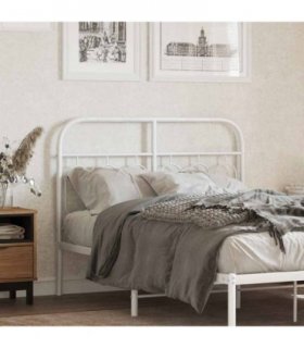 vidaXL Metal Replace Headboard White 120 cm — V0671984083
