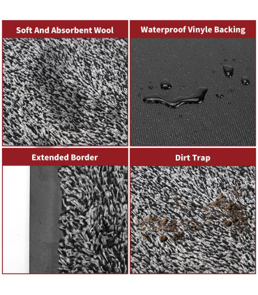 Barrier Mat 50x80cm Light Grey Polypropylene Fibres High Quality Material