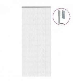 vidaXL Chain Door Fly Screen 90x212 cm Aluminium — Size: 90 x 212 cm