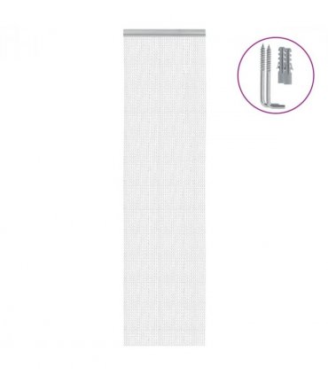 vidaXL Chain Door Fly Screen 56x202 cm Aluminium — Size: 56 x 202 cm