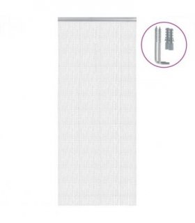 vidaXL Chain Door Fly Screen 90x200 cm Aluminium — Size: 90 x 200 cm