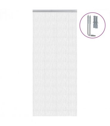 vidaXL Chain Door Fly Screen 90x200 cm Aluminium — Size: 90 x 200 cm