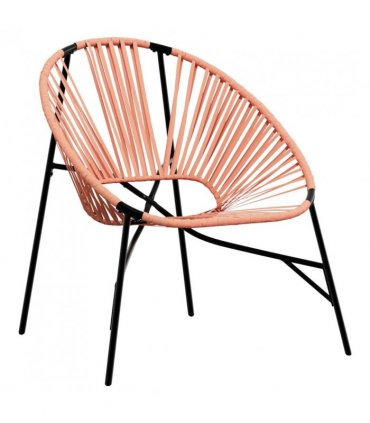 vidaXL Garden Egg Chair Black and Orange Poly Rattan