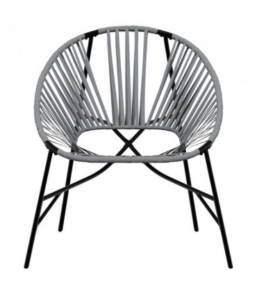 vidaXL Garden Chair Set 3 pcs Black and Light Grey Poly Rattan