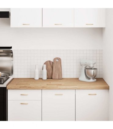 vidaXL Kitchen Worktop 140x63.5x4 cm Solid Wood Oak Rectangular — Size: 140 x 63.5 x 4 cm