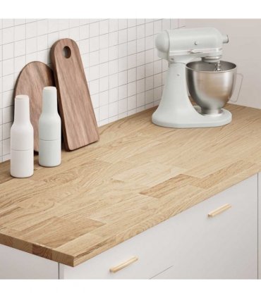 vidaXL Kitchen Worktop 140x63.5x2.7 cm Solid Wood Oak Rectangular — Size: 140 x 63.5 x 2.7 cm