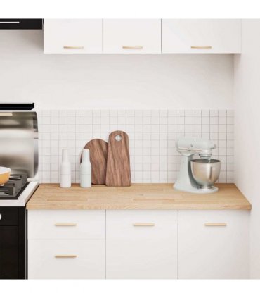 vidaXL Kitchen Worktop 120x63.5x2.7 cm Solid Wood Oak Rectangular — Size: 120 x 63.5 x 2.7 cm
