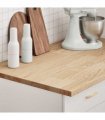 vidaXL Kitchen Worktop 100x63.5x2.7 cm Solid Wood Oak Rectangular — Size: 100 x 63.5 x 2.7 cm