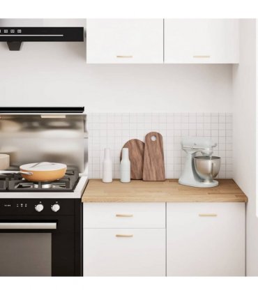vidaXL Kitchen Worktop 100x63.5x2.7 cm Solid Wood Oak Rectangular — Size: 100 x 63.5 x 2.7 cm