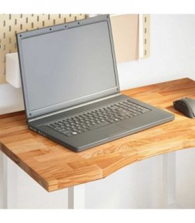 vidaXL Desk Top Light Brown 80x50x2.5 cm Solid Wood Oak Rectangular — Size: 80 x 50 x 2.5 cm