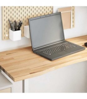 vidaXL Desk Top Untreated 120x60x2.5 cm Solid Wood Oak Rectangular — Colour: natural, Size: 120 x 60 x 2.5 cm