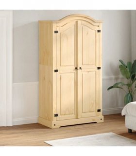 vidaXL Wardrobe Corona 102x52x186 cm Solid Wood Pine — Colour: brown