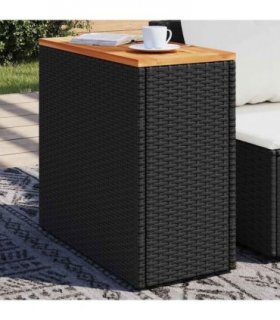 vidaXL Garden Side Table | Black and Brown
