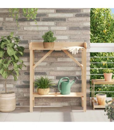 vidaXL Potting Table Natural 75 x 40 x 90 cm Solid pine wood