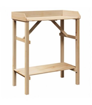 vidaXL Potting Table Natural 75 x 40 x 90 cm Solid pine wood