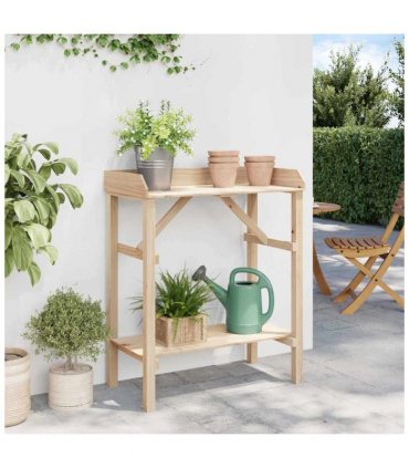 vidaXL Potting Table Natural 75 x 40 x 90 cm Solid pine wood