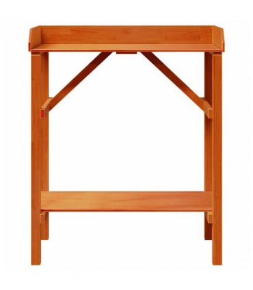vidaXL Potting Table with Shelf Brown 75 x 40 x 90 cm Solid Pine Wood — Colour: Acacia