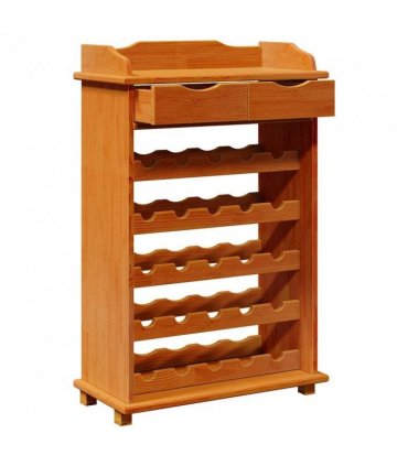 vidaXL Wine Rack Brown 58 x 28 x 90 cm Solid Pine Wood — Colour: Acacia