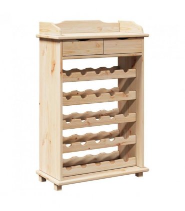 vidaXL Wine Rack Natural 58 x 28 x 90 cm Solid Pine Wood