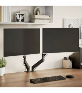 vidaXL Dual Monitor Arm for Max 27 Inch Screen Gas Spring 20 kg