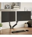 vidaXL Dual Monitor Arm for Max 27 Inch Screen Gas Spring 20 kg