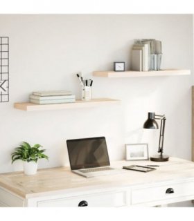 vidaXL Floating Shelves 2 pcs 80x23.5x4 cm Engineered Wood — Size: 80 x 23.5 x 4 cm