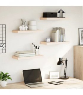 vidaXL Floating Shelves 4 pcs 50x23.5x4 cm Engineered Wood — Size: 50 x 23.5 x 4 cm