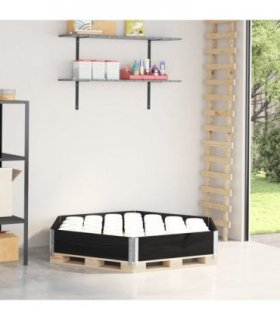 vidaXL Raised Bed Hexagon Black 160x160 cm Solid Wood Pine