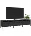 vidaXL TV Cabinet Black 202x39x43.5 cm Cold-rolled Steel — V0671985046