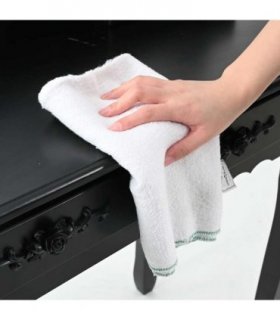 vidaXL Cleaning Cloths 50 pcs White with Green Stripes 50x60 cm