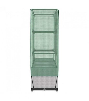 vidaXL Raised Bed with Greenhouse Cover Rattan Look 120x40x138 cm — Colour: white, Size: 120 x 40 x 138 cm