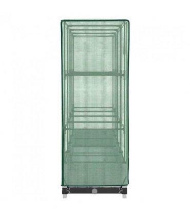 vidaXL Raised Bed with Greenhouse Cover Rattan Look 160x40x123 cm — Colour: white, Size: 160 x 40 x 123 cm