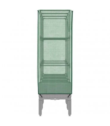 vidaXL Raised Bed with Greenhouse Cover Rattan Look 120x40x140 cm — Colour: light grey, Size: 120 x 40 x 140 cm