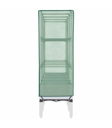 vidaXL Raised Bed with Greenhouse Cover Rattan Look 160x40x140 cm — Colour: white, Size: 160 x 40 x 140 cm