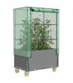 vidaXL Raised Bed with Cover and Wheels Rattan Look 80x50x182 cm — Colour: light grey