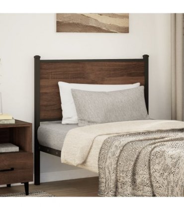 vidaXL Replace Headboard Brown Oak 80 cm Engineered Wood and Steel
