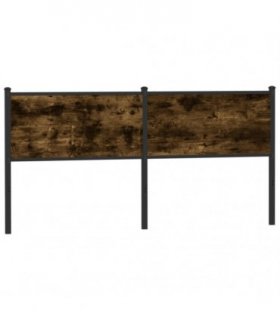 vidaXL Replace Headboard Smoked Oak 160 cm Engineered Wood and Steel