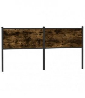 vidaXL Replace Headboard Smoked Oak 180 cm Engineered Wood and Steel