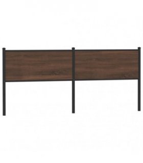 vidaXL Replace Headboard Brown Oak 200 cm Engineered Wood and Steel