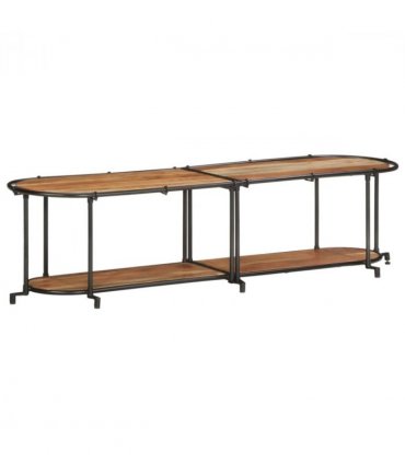 vidaXL TV Cabinet 160x42x40 cm Solid Wood Acacia — Size: 160 x 42 x 40 cm
