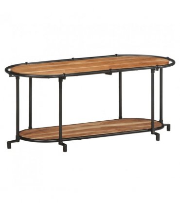 vidaXL TV Cabinet 100x42x40 cm Solid Wood Acacia — Size: 100 x 42 x 40 cm