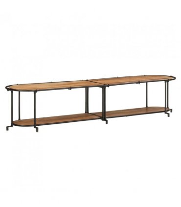 vidaXL TV Cabinet 200x42x40 cm Solid Wood Acacia — Size: 200 x 42 x 40 cm