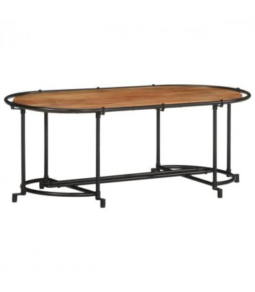vidaXL Coffee Table 110x55x40 cm Solid Wood Acacia — Colour: Black