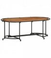 vidaXL Coffee Table 110x55x40 cm Solid Wood Acacia — Colour: Black