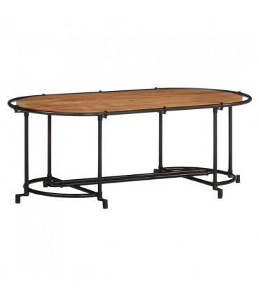 vidaXL Coffee Table 110x55x40 cm Solid Wood Acacia — Colour: Black