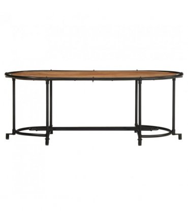 vidaXL Coffee Table 110x55x40 cm Solid Wood Acacia — Colour: Black